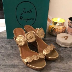 Jack Rogers Luccia Gold Wedge